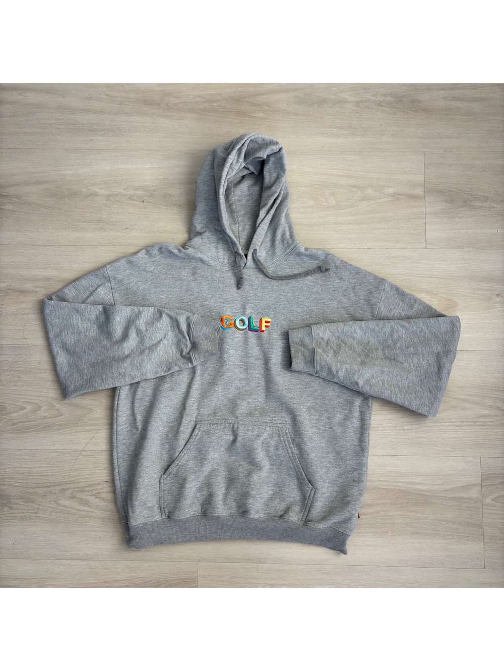 Golf Wang 3D Logo Hoodie Gray L Tyler The Creator Multicolor Embroidered